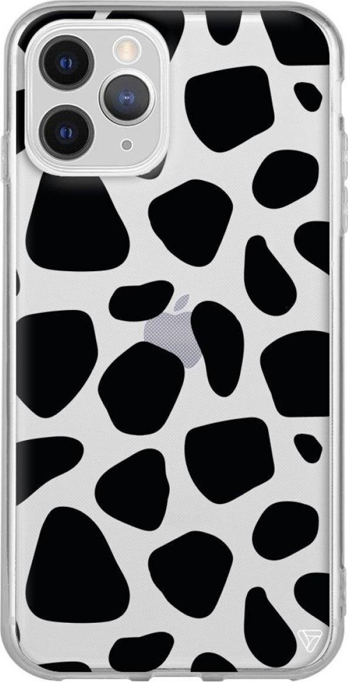İphone 11 Pro Max Seffaf Telefon Kılıfı - Siyah Desenler
