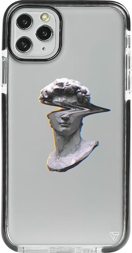 İphone 11 Pro Max Siyah Impact Glitch David Premium Telefon Kılıfı
