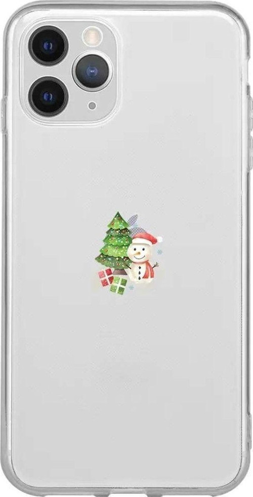 İphone 11 Pro Max Uyumlu Seffaf Telefon Kılıfı - Cute Snowman