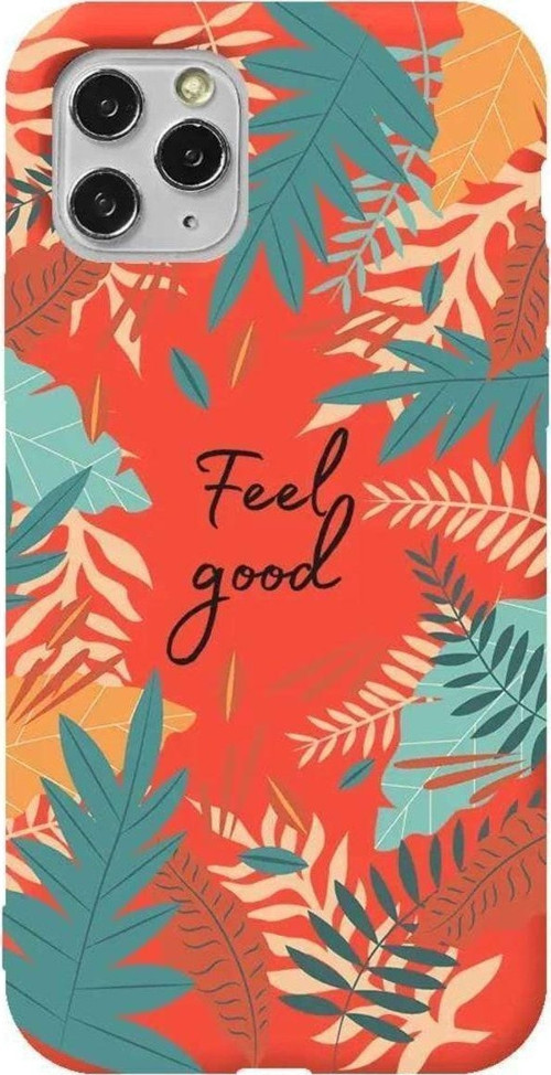 İphone 11 Pro Max Turuncu Renkli Silikon Telefon Kılıfı - Feel Good