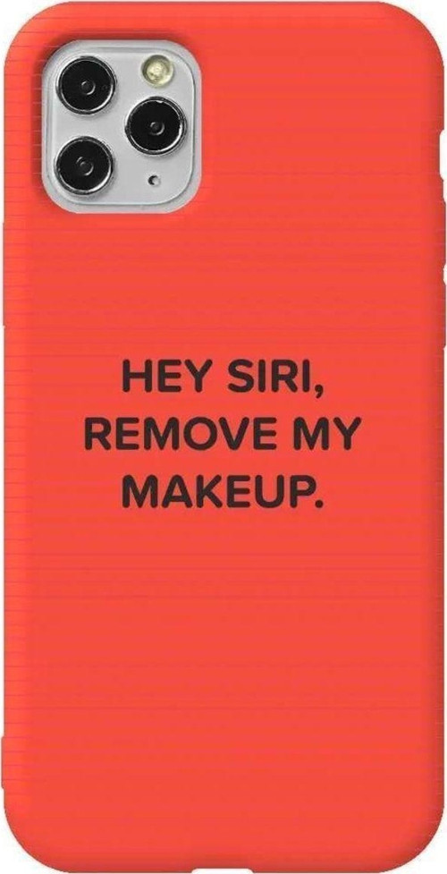 İphone 11 Pro Max Turuncu Renkli Silikon Telefon Kılıfı - Hey Siri