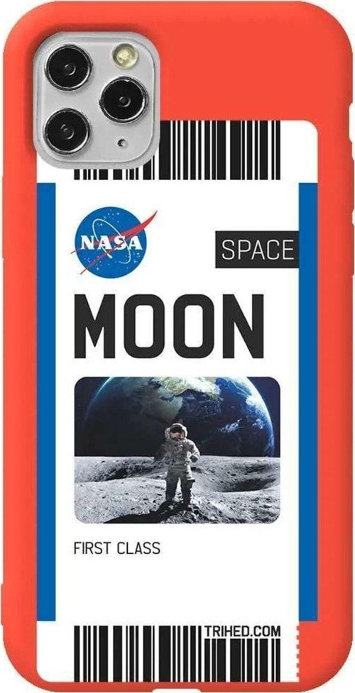 İphone 11 Pro Max Turuncu Renkli Silikon Telefon Kılıfı - Moon Bileti