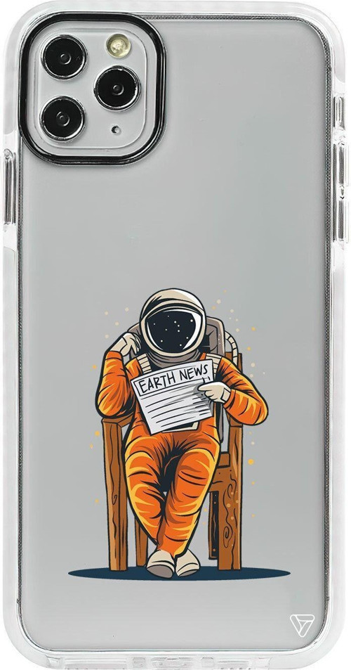 İphone 11 Pro Max Beyaz Impact Earth News Premium Telefon Kılıfı