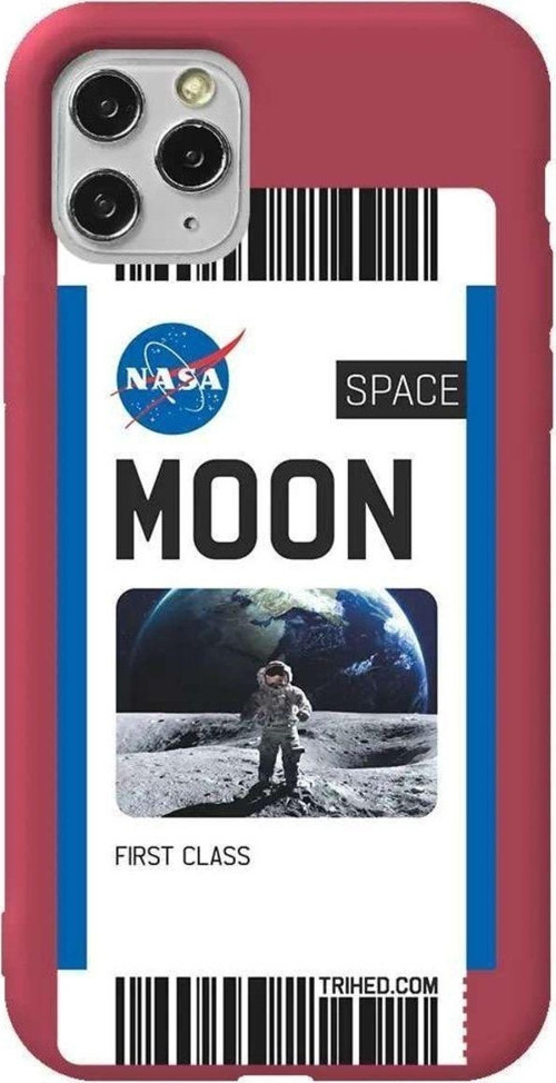 İphone 11 Pro Max Bordo Renkli Silikon Telefon Kılıfı - Moon Bileti