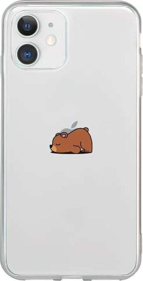 iPhone 11 Seffaf Telefon Kılıfı - Lazy Bear