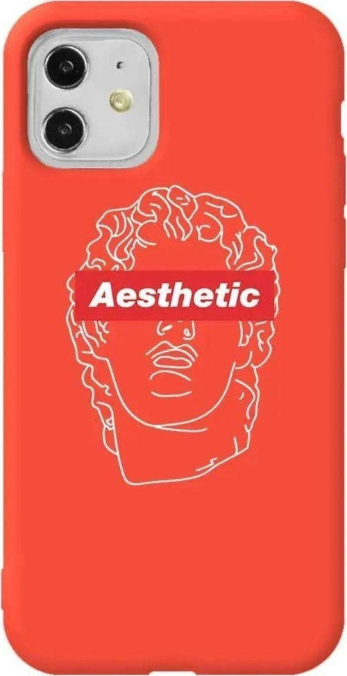 iPhone 11 Turuncu Renkli Silikon Telefon Kılıfı - Aesthetic