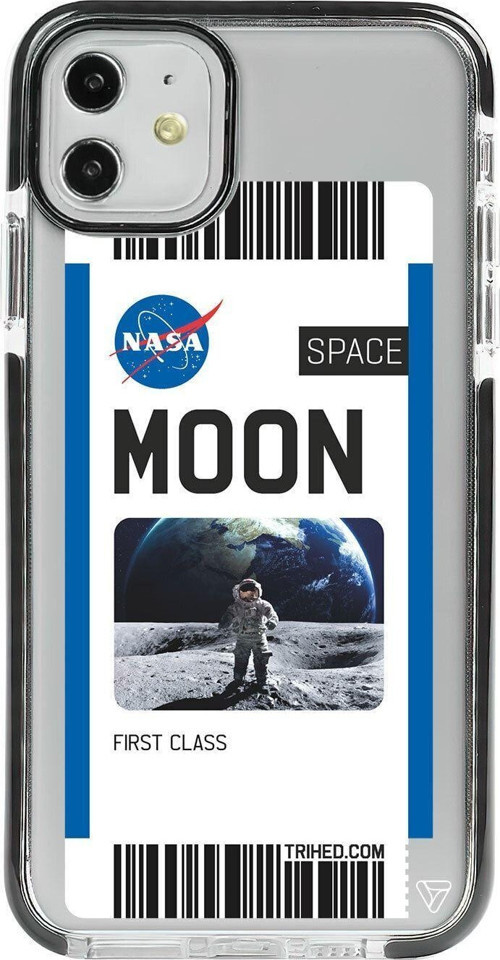 iPhone 11 Siyah Impact Moon Bileti Premium Telefon Kılıfı