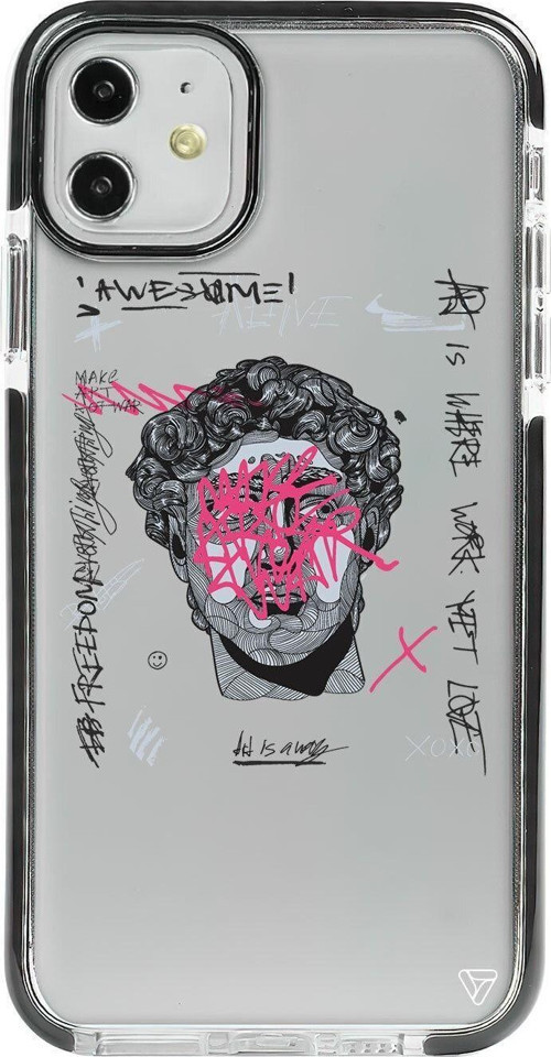 iPhone 11 Siyah Impact Punk David Premium Telefon Kılıfı