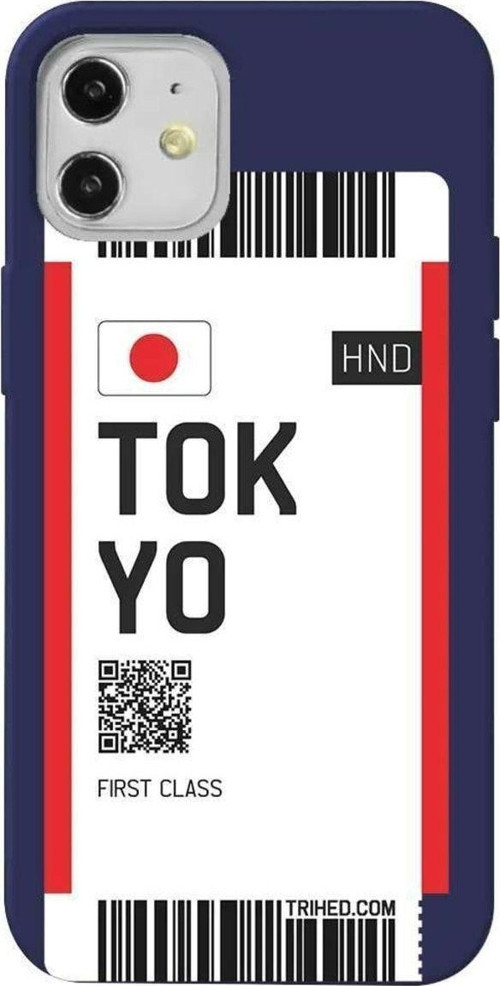 iPhone 12 Lacivert Renkli Silikon Telefon Kılıfı - Tokyo Bileti