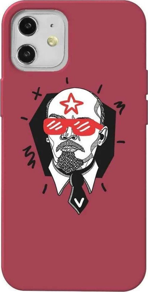 İphone 12 Mini Bordo Renkli Silikon Telefon Kılıfı - Lenin