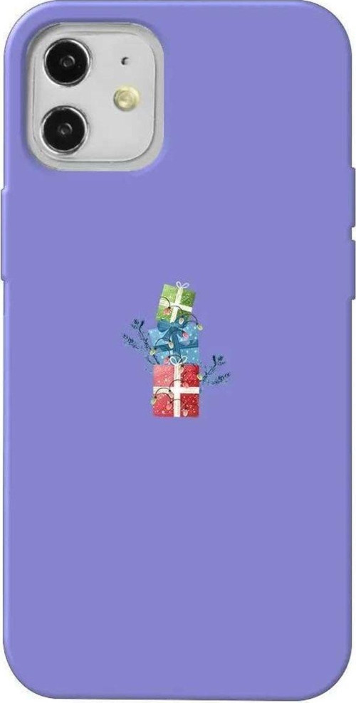 İphone 12 Mini Lila Renkli Silikon Telefon Kılıfı - Much More Gift