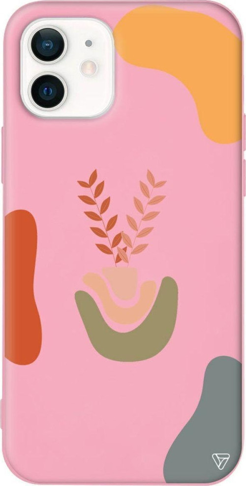 iPhone 12 Pembe Renkli Silikon Basic Shape Telefon Kılıfı