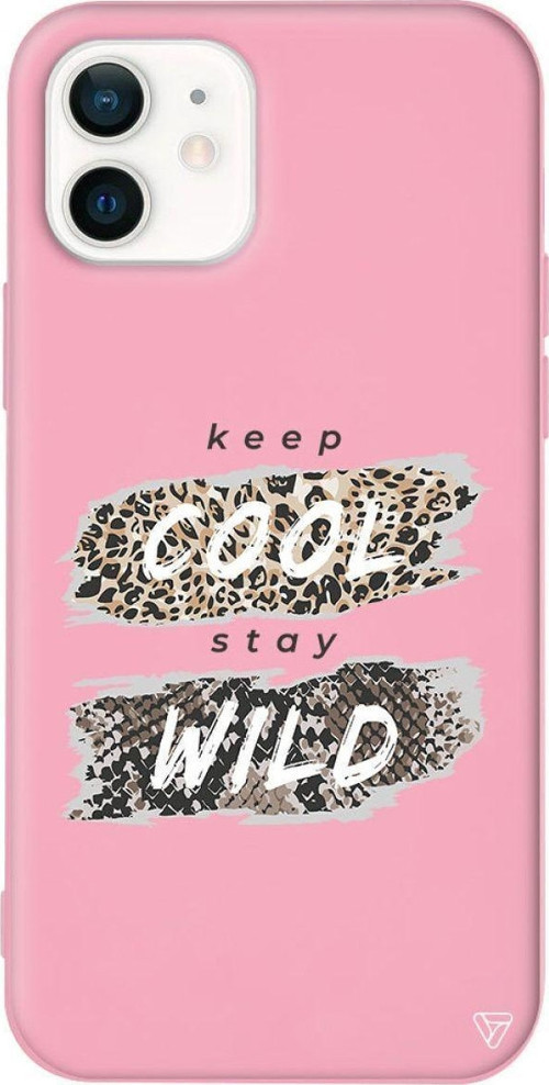 iPhone 12 Pembe Renkli Silikon Cool Wild Telefon Kılıfı