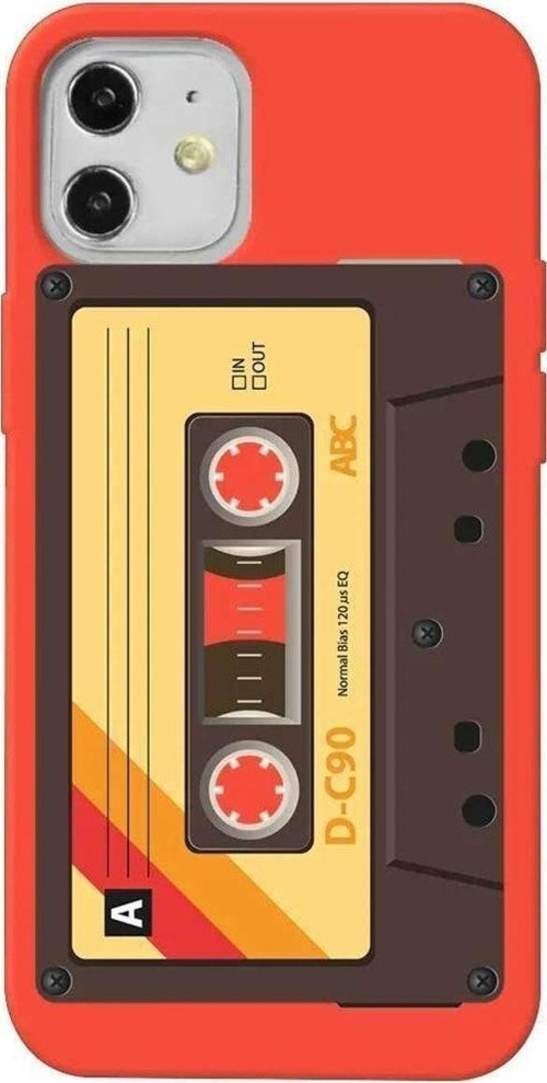 İphone 12 Mini Turuncu Renkli Silikon Telefon Kılıfı - Awesome Kaset
