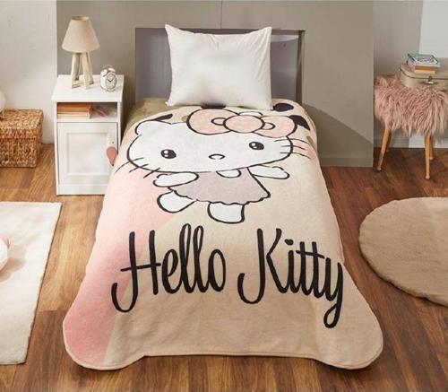 Lisanslı Hello Kitty Sprıng Tek Kişilik Battaniye - Hello Kitty Blanket