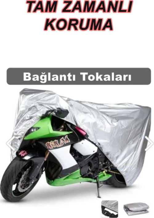 Triumph Street Cup Uyumlu (Bağlantı Tokalı) 4 Mevsim Koruyan Motosiklet Brandası Gri