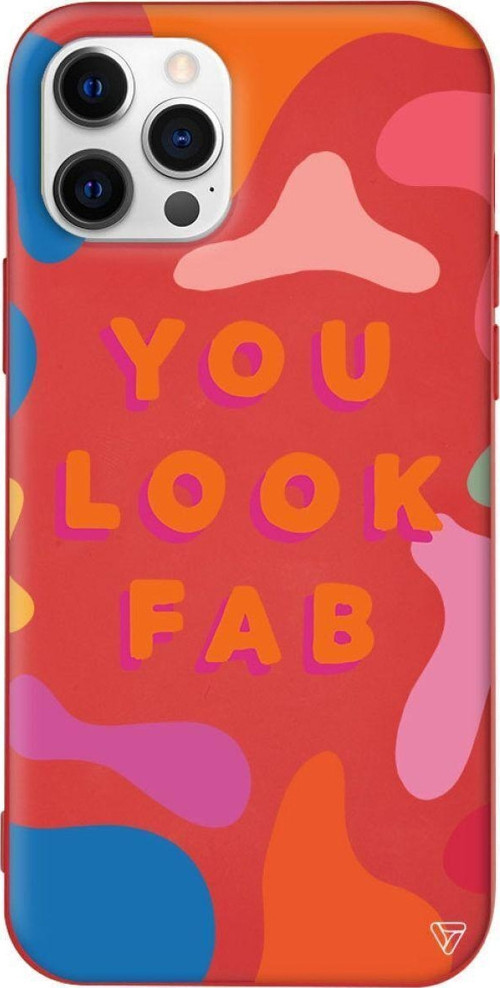 İphone 12 Pro Kırmızı Renkli Silikon You Look Fab Telefon Kılıfı