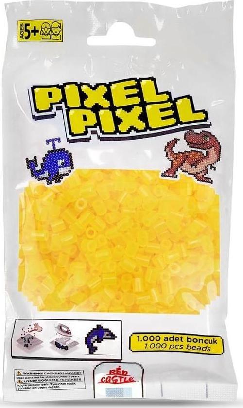 1000 Adet Midi Boncuk Şeffaf Sarı-Pixel Pixel PPB-1000-32