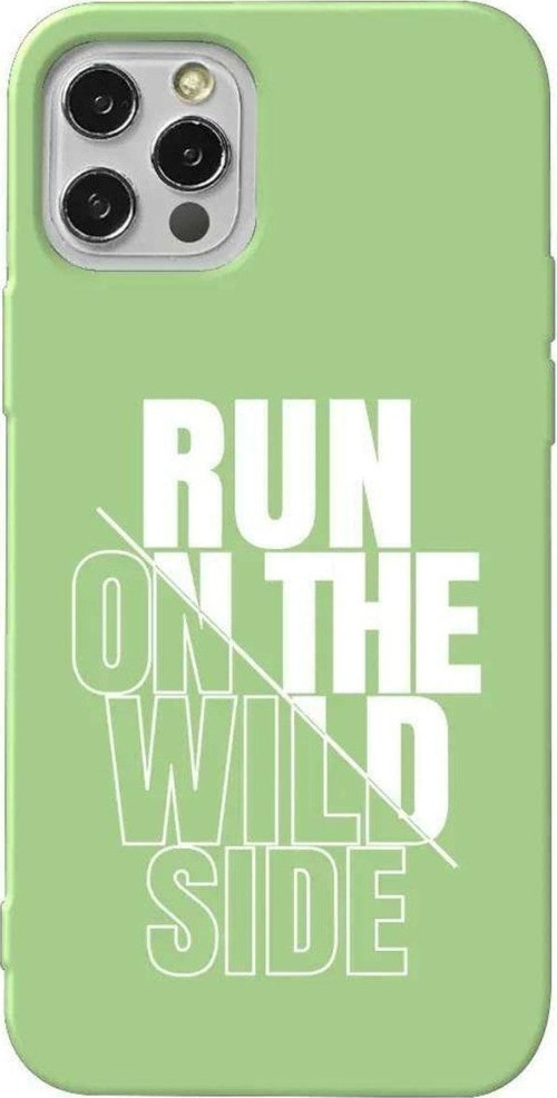 İphone 12 Pro Max Açık Yeşil Renkli Silikon Telefon Kılıfı - Wild Side