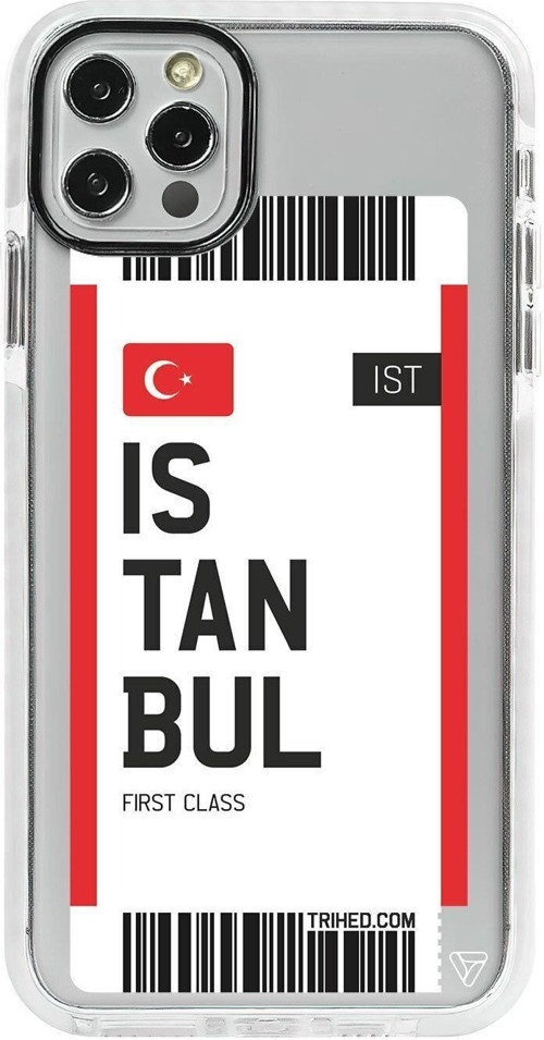 İphone 12 Pro Max Beyaz Impact Istanbul Bileti Premium Telefon Kılıfı