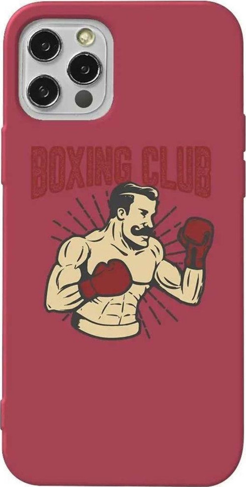 İphone 12 Pro Max Bordo Renkli Silikon Telefon Kılıfı - Boxing Club