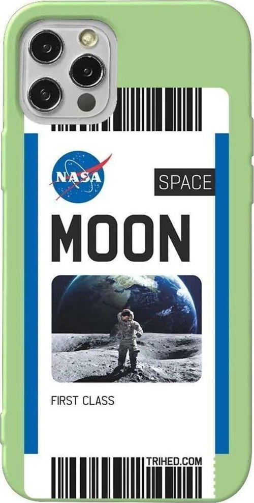 İphone 12 Pro Max Açık Yeşil Renkli Silikon Telefon Kılıfı - Moon Bileti