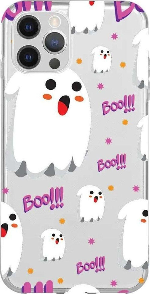 İphone 12 Pro Max Seffaf Telefon Kılıfı - Ghost Boo!