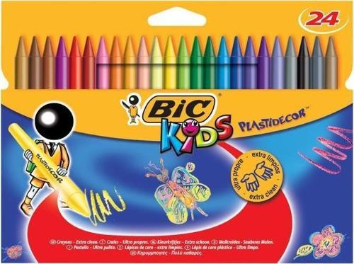 Kids Plastidecor Elleri Kirletmeyen Silinebilir 24'lü Pastel Boya