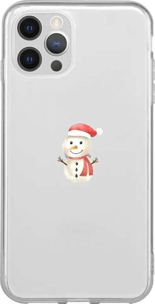 İphone 12 Pro Max Uyumlu Seffaf Telefon Kılıfı - Snowman
