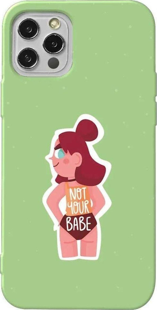 İphone 12 Pro Uyumlu Renkli Silikon Telefon Kılıfı - Not Your Babe