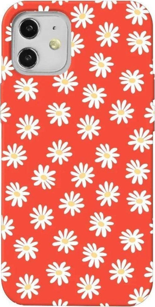 iPhone 12 Turuncu Renkli Silikon Telefon Kılıfı - Papatya Bahcesi