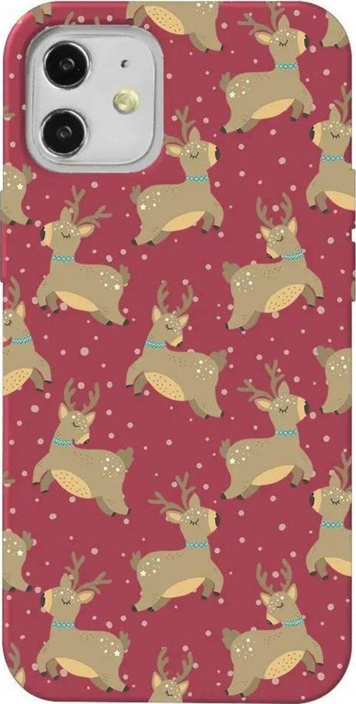 iPhone 12 Uyumlu Bordo Renkli Silikon Telefon Kılıfı - Dear Deer