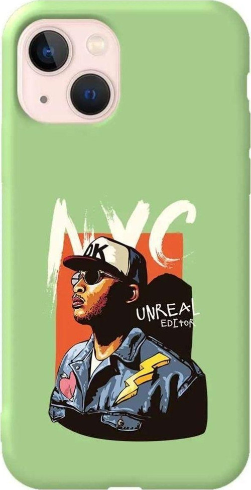 iPhone 13 Açık Yeşil Renkli Silikon Telefon Kılıfı - Nyc