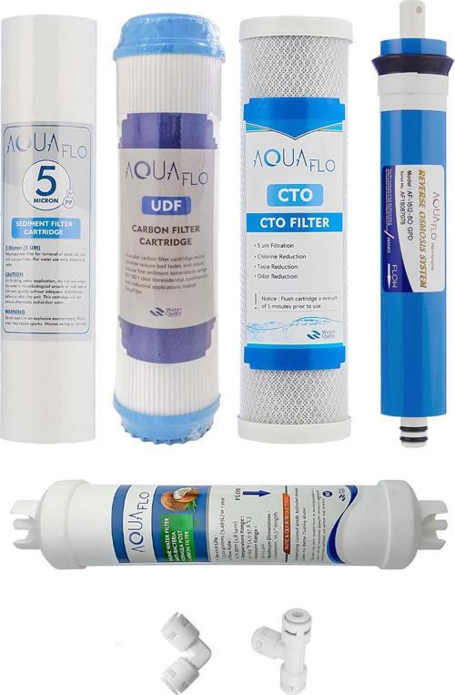 Açık Kasa Su Arıtma Cihazı 5li Filtresi GAClı AquaFlo Membran Set