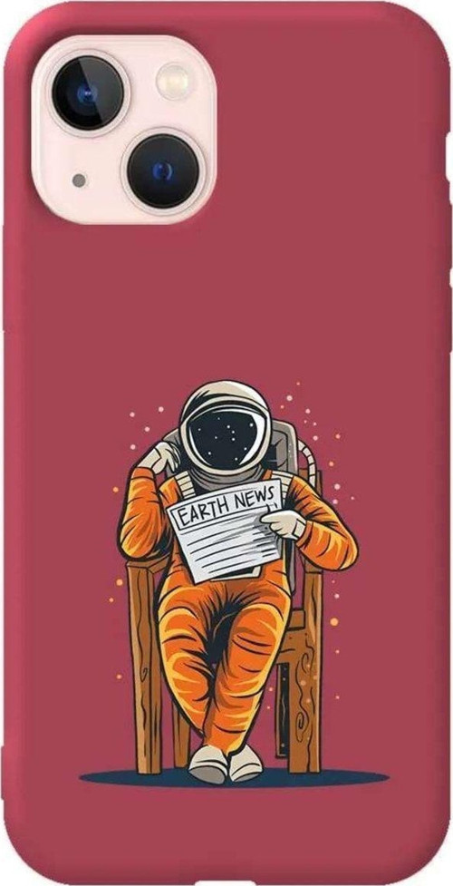 iPhone 13 Bordo Renkli Silikon Telefon Kılıfı - Earth News