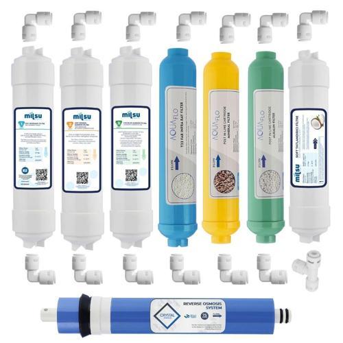 Kapalı Kasa Su Arıtma Cihazı 8li Filtresi Standart Membran Set