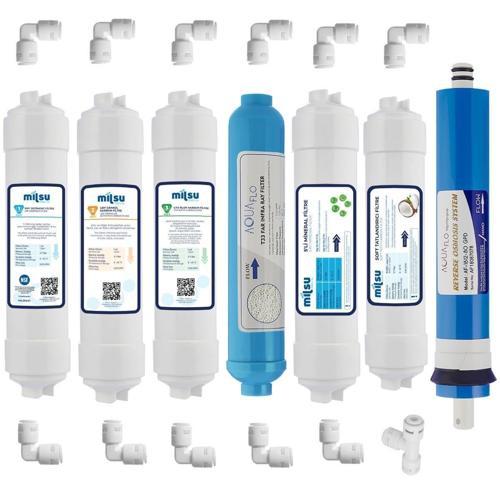 Milsu Kapalı Kasa Su Arıtma Cihazı 11li Filtresi AquaFlo Membran Set