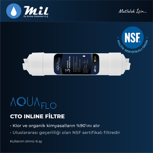 Milsu Kapalı Kasa Su Arıtma Cihazı 11li Filtresi AquaFlo Membran Set