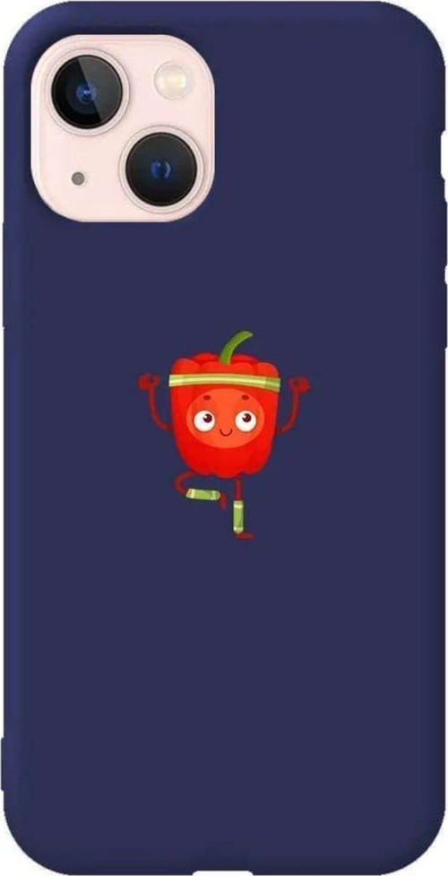 iPhone 13 Lacivert Renkli Silikon Telefon Kılıfı - Mr. Pepper