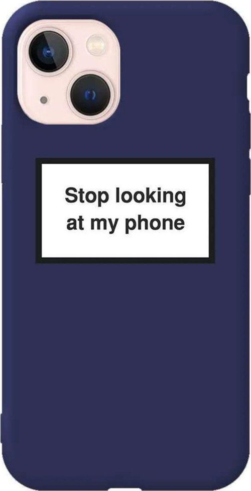 iPhone 13 Lacivert Renkli Silikon Telefon Kılıfı - Stop Looking 2