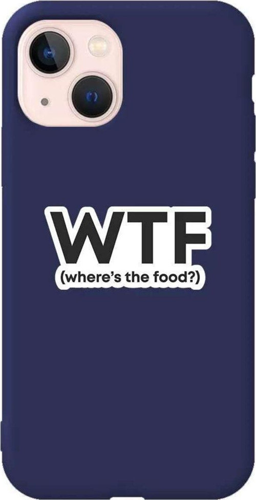 iPhone 13 Lacivert Renkli Silikon Telefon Kılıfı - Wtf