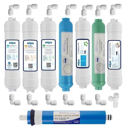 Kapalı Kasa Su Arıtma Cihazı 12li Filtresi AquaFlo Membran Set