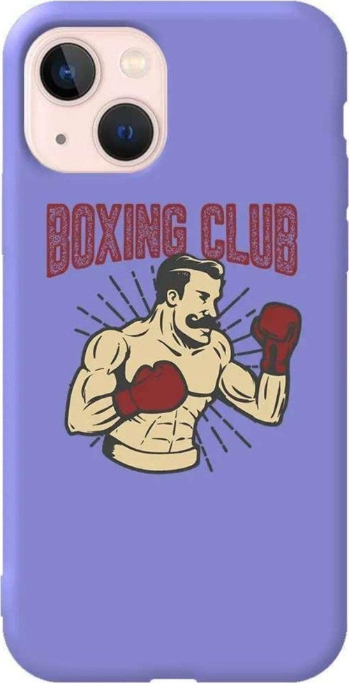 iPhone 13 Lila Renkli Silikon Telefon Kılıfı - Boxing Club