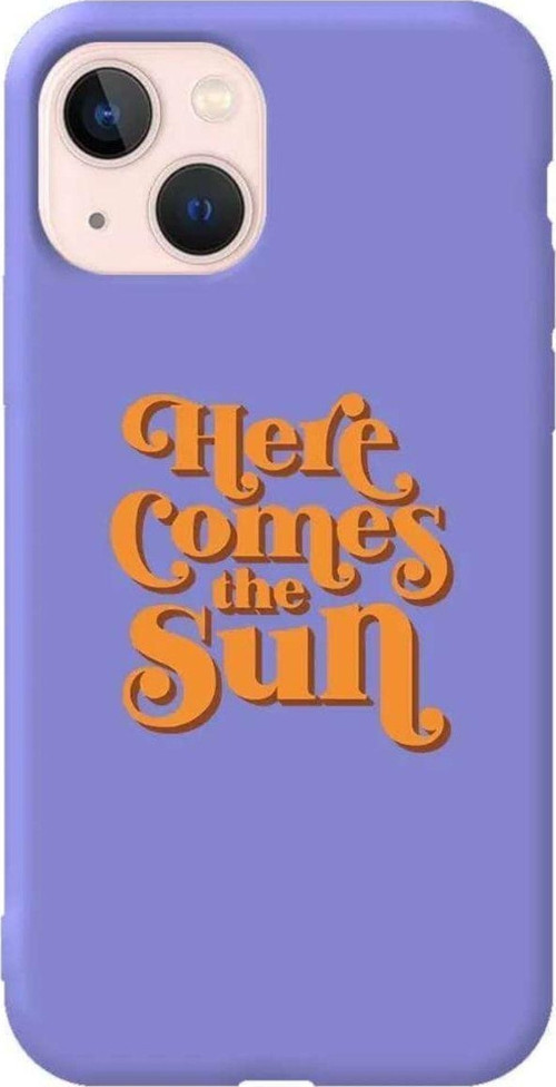 iPhone 13 Lila Renkli Silikon Telefon Kılıfı - Comes The Sun