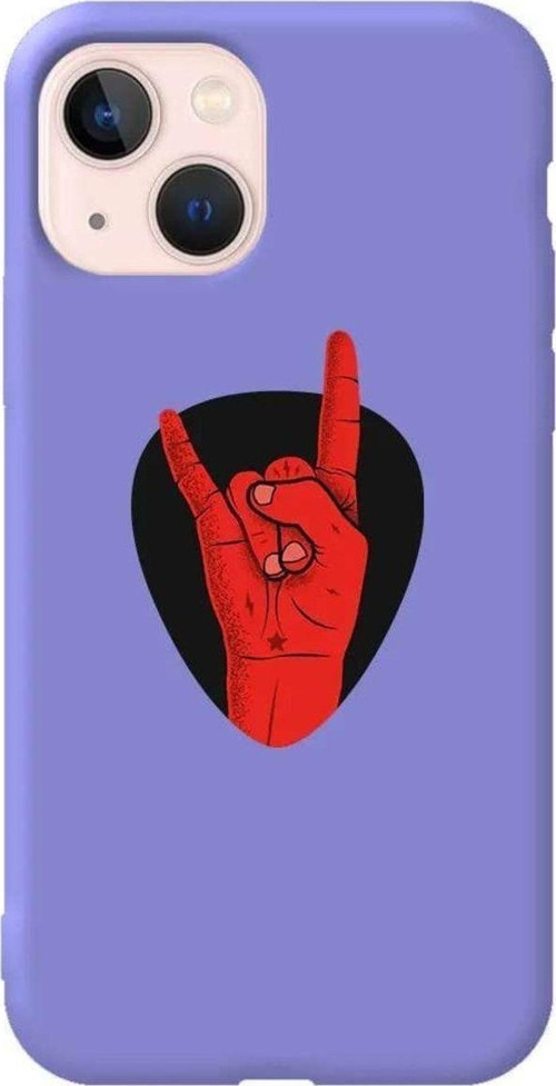 iPhone 13 Lila Renkli Silikon Telefon Kılıfı - Pena