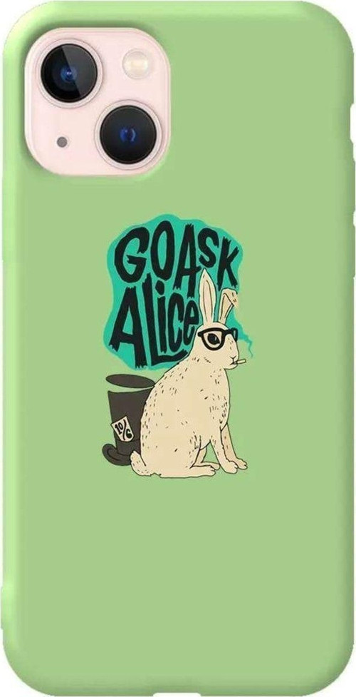 İphone 13 Mini Açik Yesil Renkli Silikon Telefon Kılıfı - Alice
