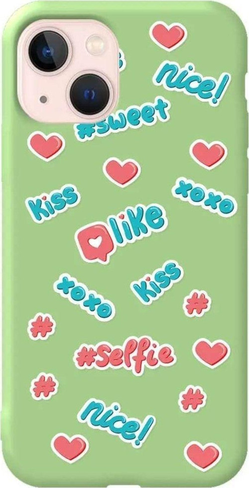 İphone 13 Mini Açik Yesil Renkli Silikon Telefon Kılıfı - Insta Like