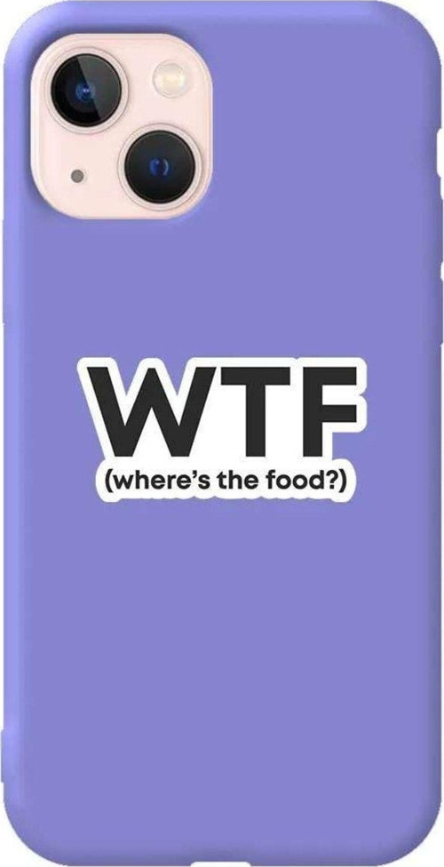 iPhone 13 Lila Renkli Silikon Telefon Kılıfı - Wtf