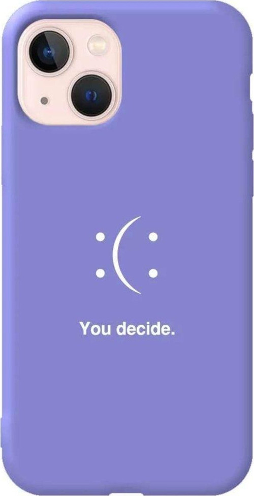 iPhone 13 Lila Renkli Silikon Telefon Kılıfı - You Decide