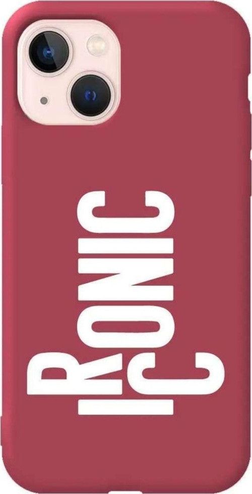 İphone 13 Mini Bordo Renkli Silikon Telefon Kılıfı - Ironic